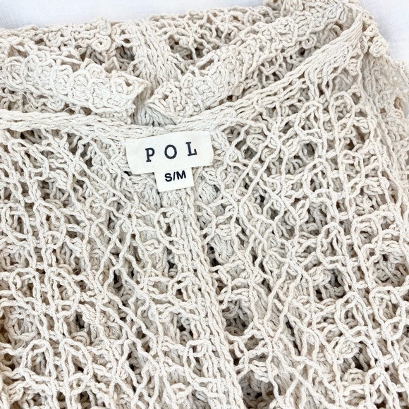 POL Crochet Fringe Duster Vest / Swim Coverup / Festival Boho Macrame - Picture 6 of 11